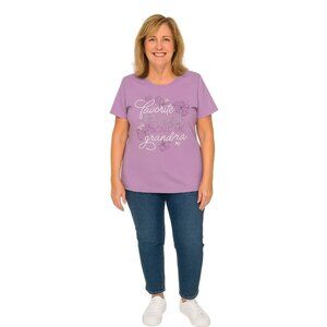 T Shirt Tee Purple Top Favorite People Call Me Grandma Women's WOMAN'S MEDIUM